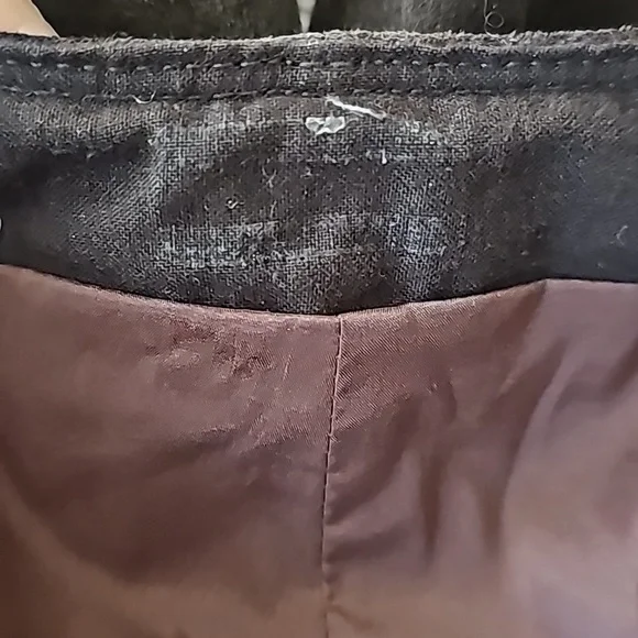 Genuine Leather Dark Brown Pants with Fringe Details  Size 8 Aprox - Picture 10 of 16